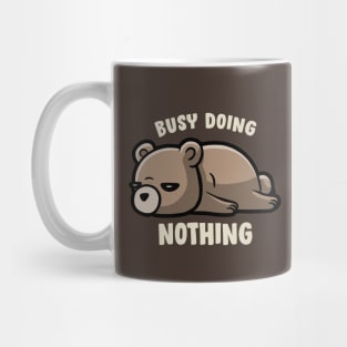 Busy Doing Nothing - Funny Lazy Bear Gift Mug